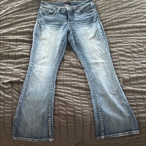 Buckle Black Flare Leg Jeans